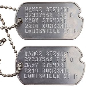 Custom Embossed WWII Dog Tag Set